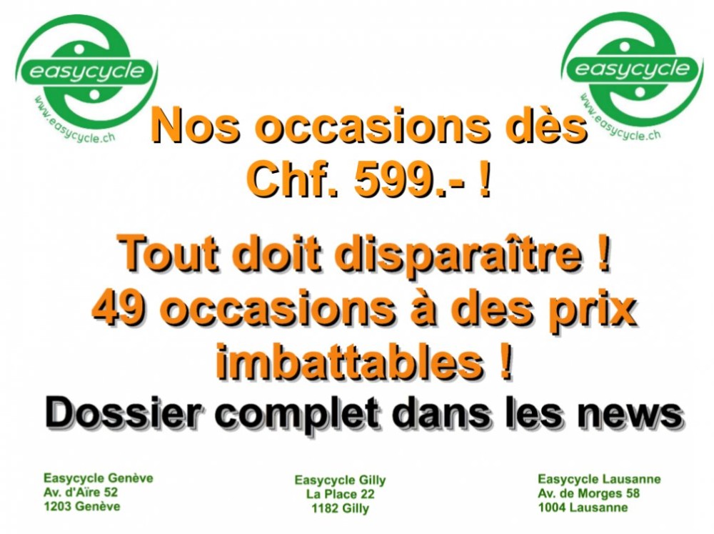 Nos occasions d&egrave;s Chf. 599.- !