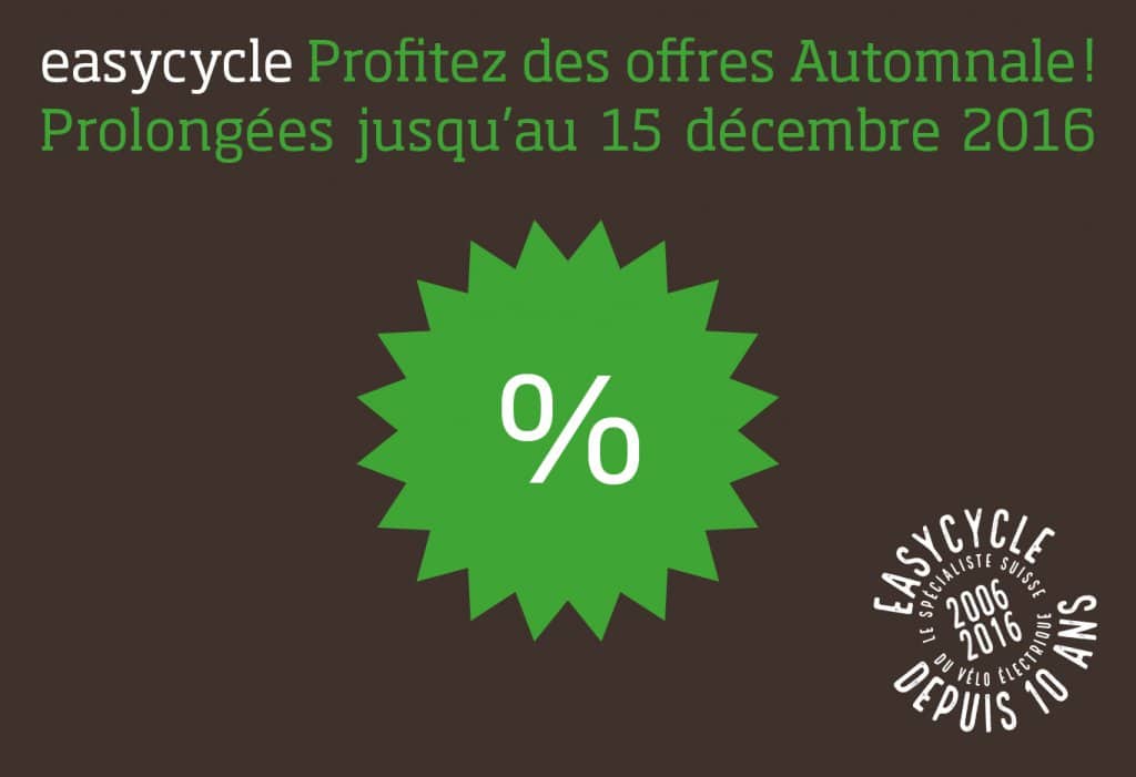 Les offres Easycycle sont prolongées jusqu'au 15 décembre ! Profitez-en !