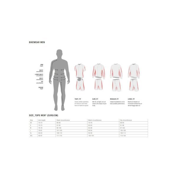 size chart bike Men